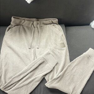 Tan ALO Yoga Ribbed Joggers